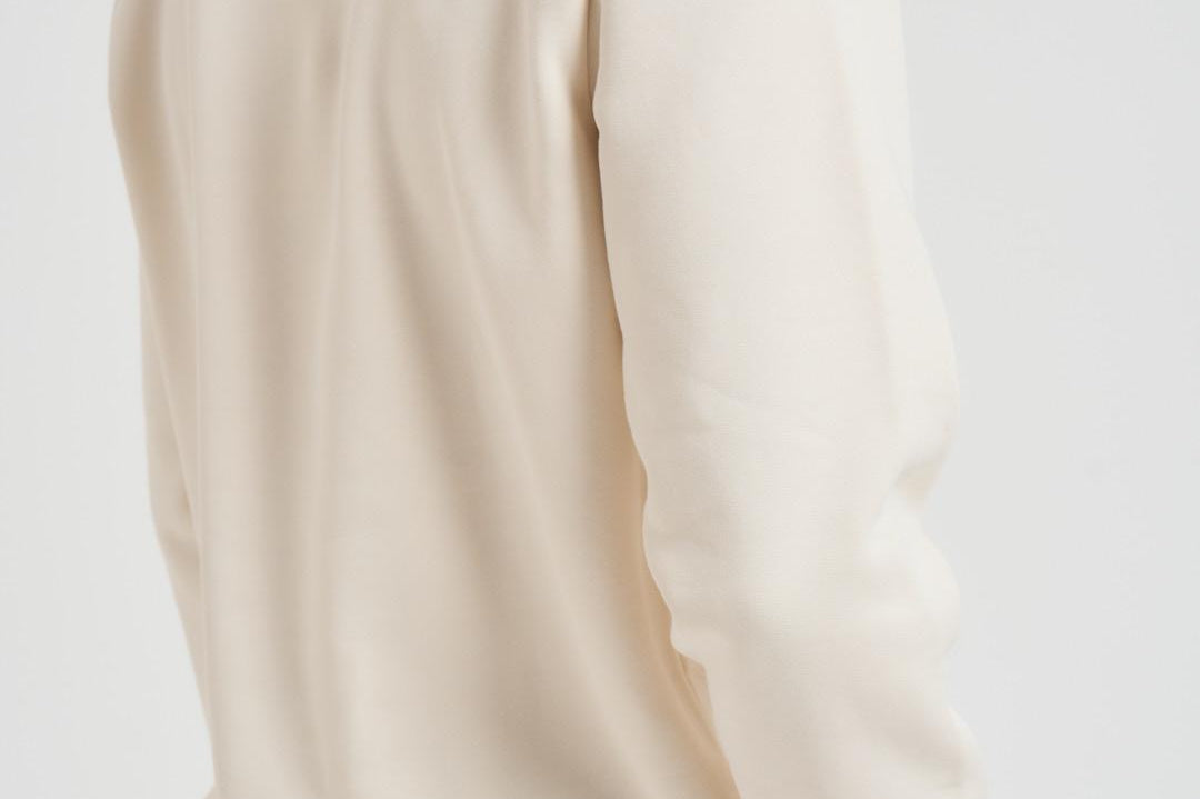 Felpa uomo girocollo panna SH9608 XFJ LACOSTE 