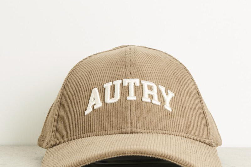 Cappello uomo baseball beige in velluto ACPU 55BC AUTRY 
