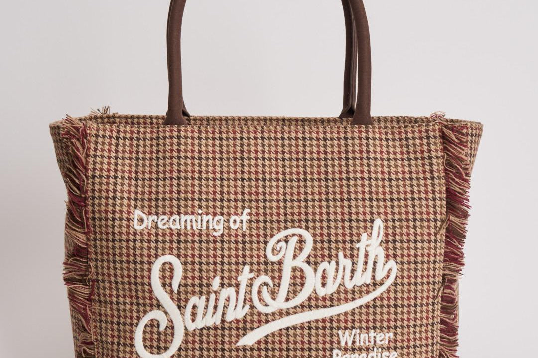 Borsa donna Vanity pied de poule marrone VANITY PDP45 MC2 SAINT BARTH 