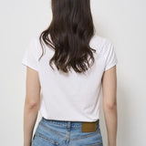 T-shirt donna in cotone bianca 211898698 005 RALPH LAUREN 