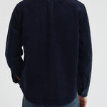 Overshirt uomo in velluto a coste blu 1000541 460 LES DEUX 