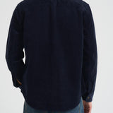 Overshirt uomo in velluto a coste blu 1000541 460 LES DEUX 
