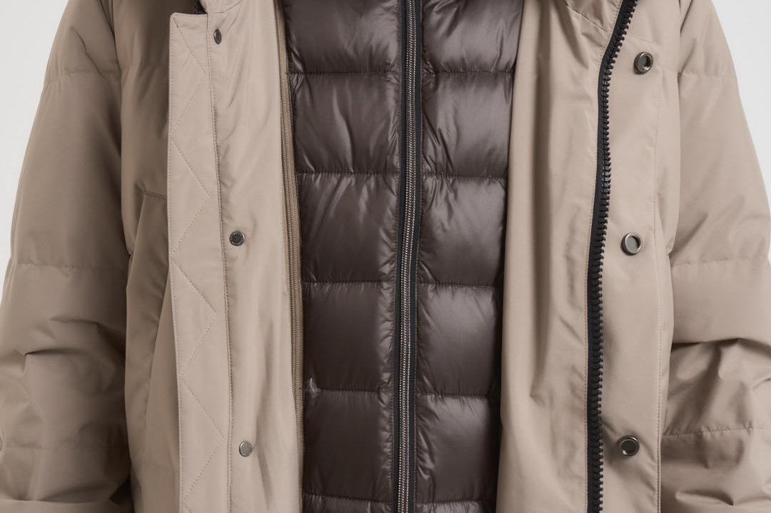 Piumino uomo midi sabbia F09MUCX501 16126 MONTECORE 