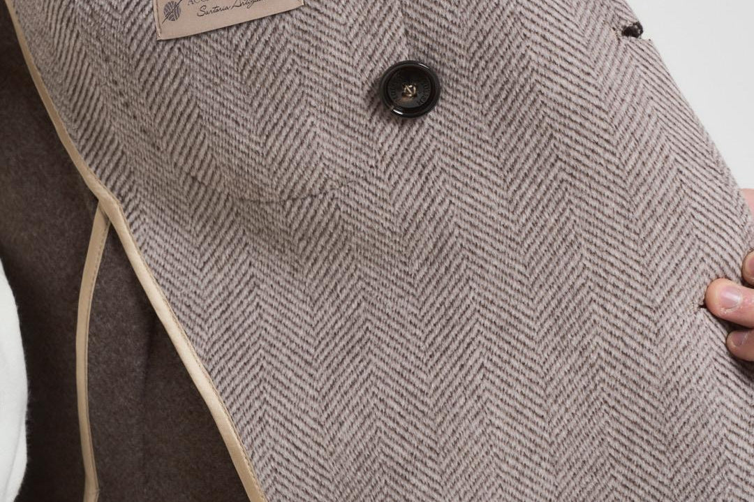 Cappotto uomo doppiopetto grigio MAINE MCPS126MORO ACCADEMIE TESSILI 