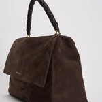 Borsa donna Sveva Peach XL a spalla in suede con tracolla moro B02185PEO TMORO ORCIANI 