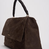 Borsa donna Sveva Peach XL a spalla in suede con tracolla moro B02185PEO TMORO ORCIANI 