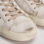Sneakers uomo Super-star bianca e bordeaux GMF00101 F00811410350 GOLDEN GOOSE 