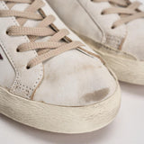 Sneakers uomo Super-star bianca e bordeaux GMF00101 F00811410350 GOLDEN GOOSE 