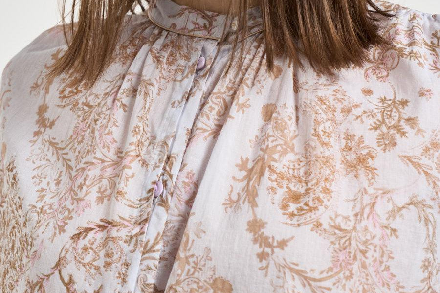 Camicia donna con stampa floreale rosa 14626 2076 FORTE FORTE 