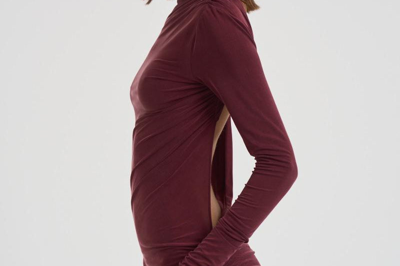 Abito lungo asimmetrico donna T180129A ROUGENOIR THE ANDAMANE 