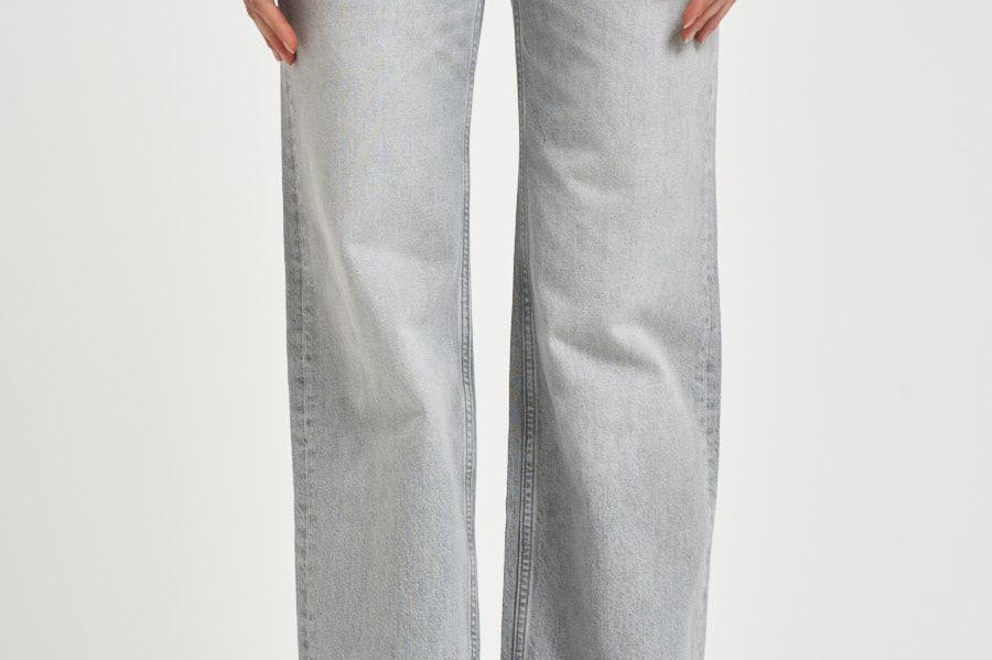 Jeans donna gamba dritta in denim grigio 12023 WASHEDGREY ANINE BING 
