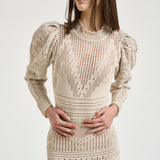 Abito donna Dione crochet ecru RO1026FA D1L08I90BE ISABEL MARANT 