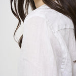 Camicia donna in lino bianco ottico 211970730 001 RALPH LAUREN 