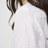 Camicia donna in lino bianco ottico 211970730 001 RALPH LAUREN 
