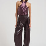 Top Zeyne in raso donna T180959A MAUVE THE ANDAMANE 