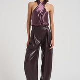 Top Zeyne in raso donna T180959A MAUVE THE ANDAMANE 