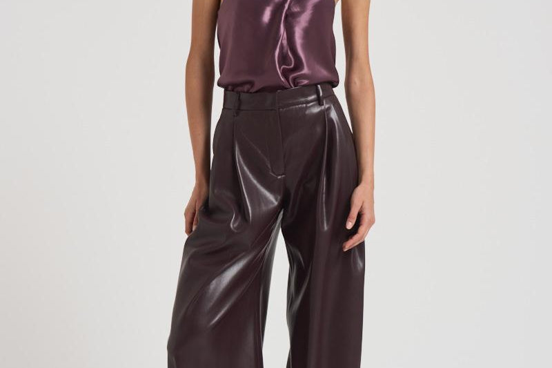 Top Zeyne in raso donna T180959A MAUVE THE ANDAMANE 