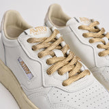 Sneakers donna Medalist Low panna e oro AULW SW01 AUTRY 