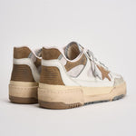 Sneakers uomo Forty2 bianca e marrone GMF00630 F00795711981 GOLDEN GOOSE 