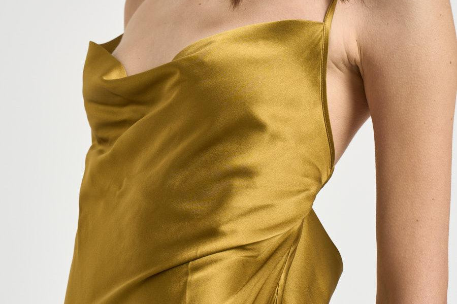 Abito donna lungo oro 626SS6809S GOLDEN DANAME 