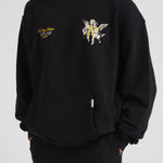 Felpa uomo con stampe nera MLM100370 JETBLACK REPRESENT 