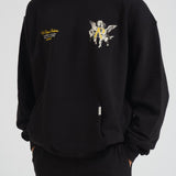 Felpa uomo con stampe nera MLM100370 JETBLACK REPRESENT 