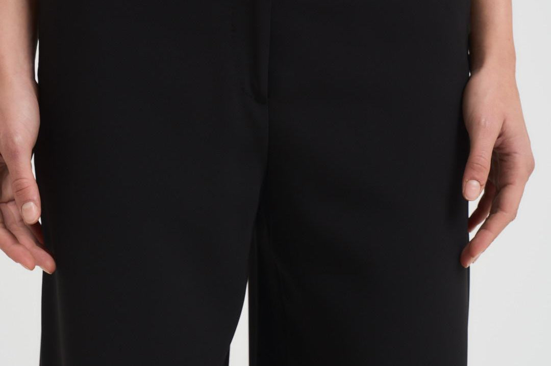 Pantalone donna largo in cady nero JEZ 001 MAX MARA STUDIO 