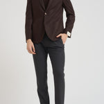 Giacca uomo monopetto in lana marrone 2884 555093 L.B.M. 