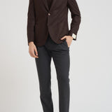 Giacca uomo monopetto in lana marrone 2884 555093 L.B.M. 