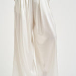 Pantalone donna Sandy a palazzo bianco 326SS3808S IVORY DANAME 