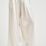 Pantalone donna Sandy a palazzo bianco 326SS3808S IVORY DANAME 