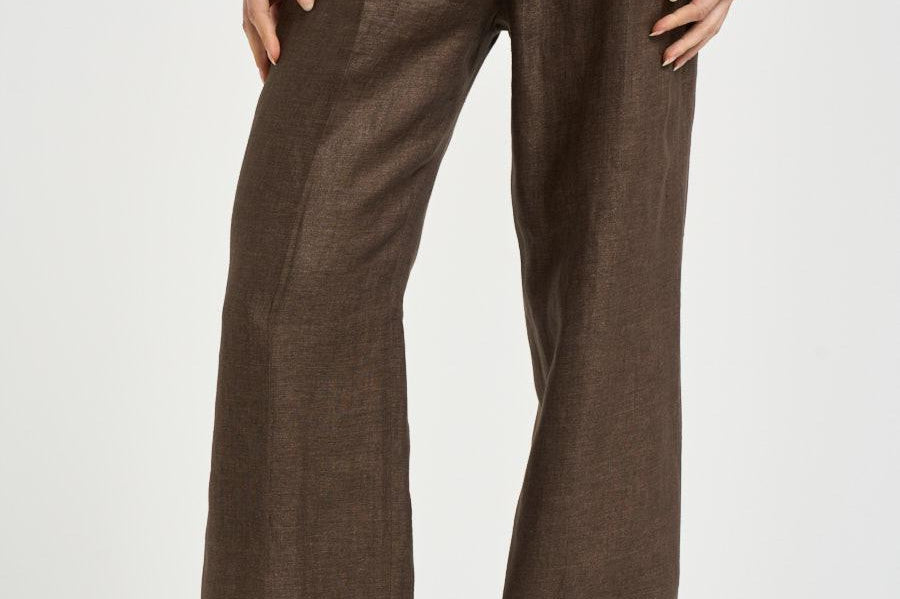 Pantalone donna con pinces marrone SIMONA VT1502BROWN BERWICH 