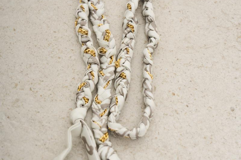 Charm donna grigio ttessuto intrecciato GWA00651 A00062111732 GOLDEN GOOSE 