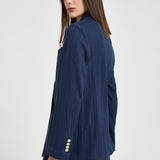 Giacca donna sartoriale doppiopetto blu navy FD3968 20369NAVY CIRCOLO 1901 