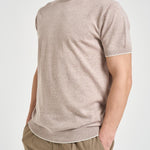 Maglia uomo a maniche corte tortora M010201 114 ACCADEMIE TESSILI 