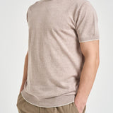 Maglia uomo a maniche corte tortora M010201 114 ACCADEMIE TESSILI 