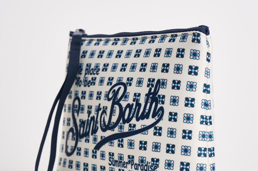 Pochette donna Aline fantasia floreale blu ALINE 00672L MC2 SAINT BARTH 