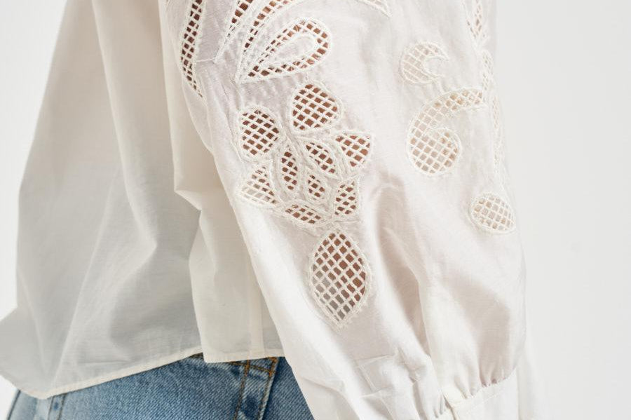 Camicia donna Lunamaris bohemienne bianca 14599 avorio0038 FORTE FORTE 