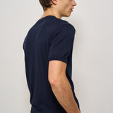 T-shirt uomo in maglia girocollo blu K100421 38 KANGRA 