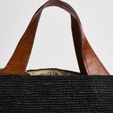 Borsa donna Mirozy in rafia nera MIROZY BLACK IBELIV 