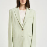 Giacca donna monopetto verde pastello 106529A2W6 FAITHS79 PINKO 