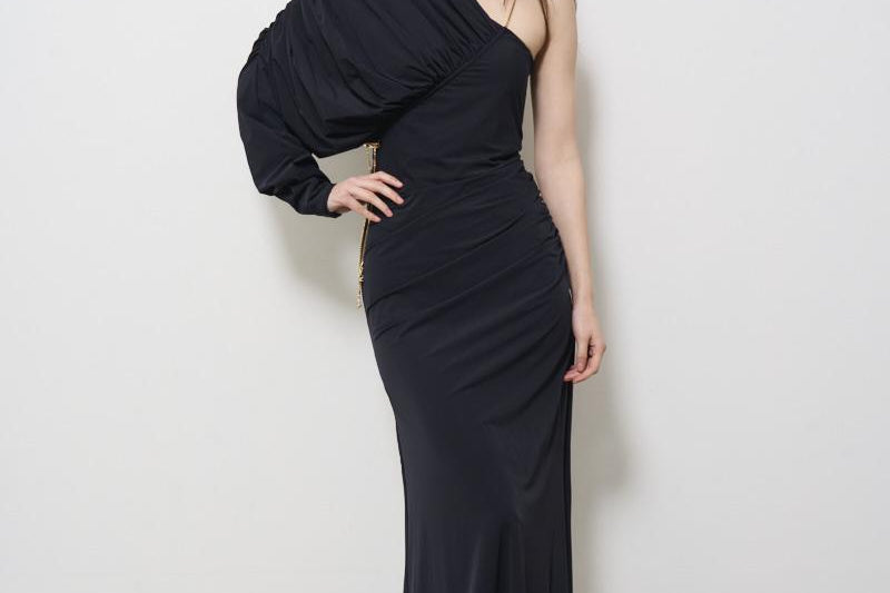 Abito donna lungo Toga Dress nero 625SS6642O BLACK DANAME 