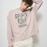 Felpa uomo girocollo rosa GUP02175 P00186425758 GOLDEN GOOSE 