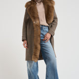 Cappotto donna lungo pied de poule multicolor S1142 2257227 BAZAR DELUXE 