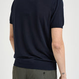 Polo uomo in maglia blu notte M060526 151 ACCADEMIE TESSILI 