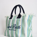 Borsa donna Vanity a righe verde salvia e bianca VANITY 00937L MC2 SAINT BARTH 