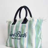 Borsa donna Vanity a righe verde salvia e bianca VANITY 00937L MC2 SAINT BARTH 
