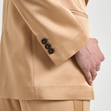 Blazer donna in raso crema dorato 14547 1012 FORTE FORTE 