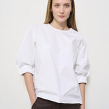 Blusa donna girocollo bianca F5SK15 A01 LIVIANA CONTI 