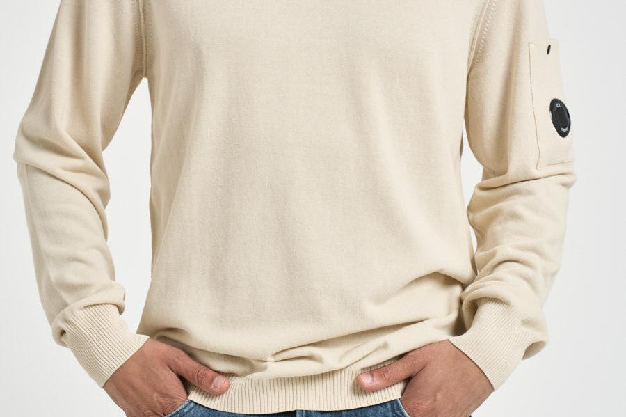 Maglia uomo girocollo sabbia KN105A 114 C.P. COMPANY 
